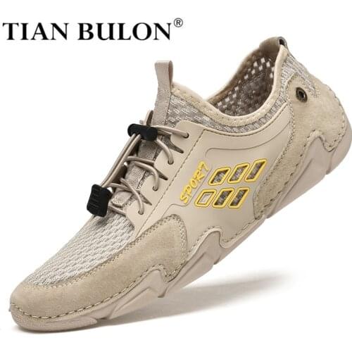 Summer Men Casual Shoes Leather Italian Brand Mens Sneakers Breathable Slip-on Mens Loafers Designer Moccasins Zapatos Hombre