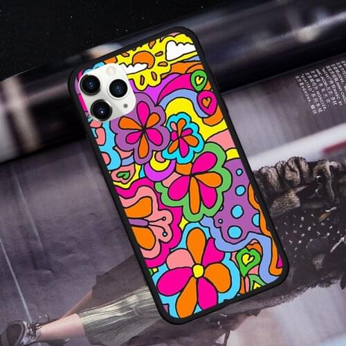 Jamular Peace and Love Graffiti Phone Case for iPhone 11 12 Mini Pro X XS XR Max 6 6S 7 8 Plus SE2020 Soft TPU Back Cover Fundas