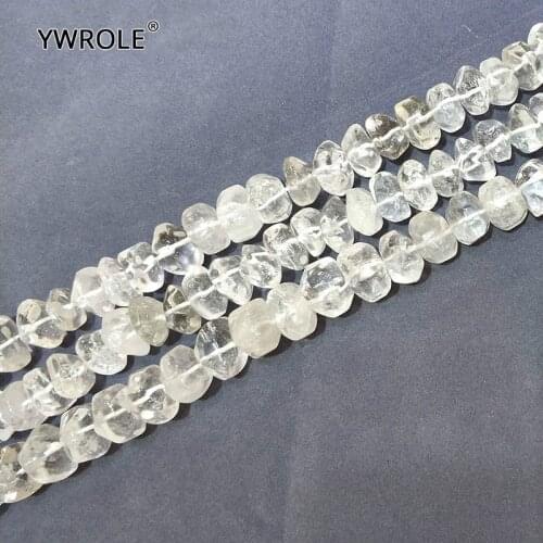 Irregular 100% Natural White Crystal Quartz Beads For Jewelry Making DIY Bracelet, Necklace , Earring Size 9*14 mm Strand 15"