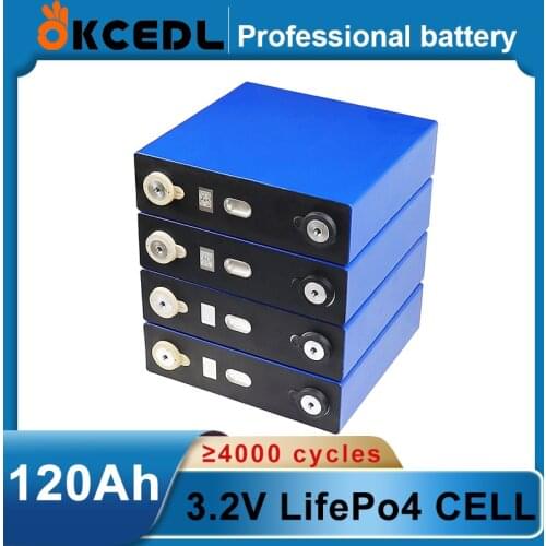 New 3.2V 120Ah LifeO4 Cell 12V 24V 48V Battery Pack For Solar Ebike Lithium Iron Phosphate Cycle 4000 Times Tax Free