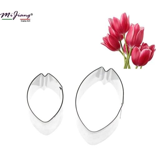 New Tulip Flower Petals Fondant Cookie Cutter Baking Tools for Cakes Stainless Steel Cake Decorating Tools Wholesale SA350