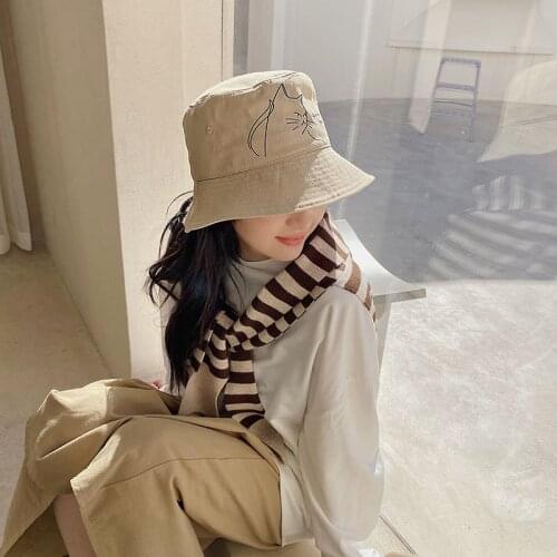 2021 Cute Bucket Hat Fisherman Hats Men Women Outer Summer Street Hip Hop Dancer Cotton Panama City Cap Sun Beach Bucket hat