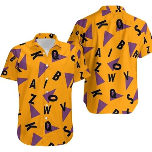 New Dropshipping Full Printing Men Casual Hip Hop Cartoon Soft Button Shirt Usa Big Size Menshirt