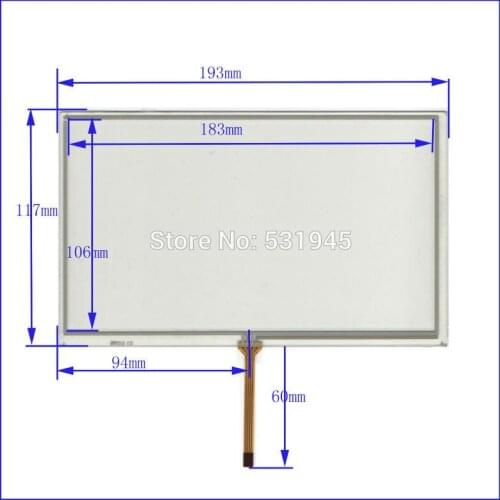 ZhiYuSun Touch Screen HLD-TP-2892 compatible 193mm*117mm 8 inch glass for industry applications 193*117 for GPS