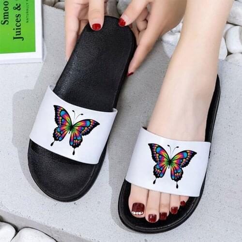 2021 Slippers Women Shoes Non-slip Butterfly Thick Bottom Summer Home slipper Bathroom Slides Couples Indoor Female Flip Flops