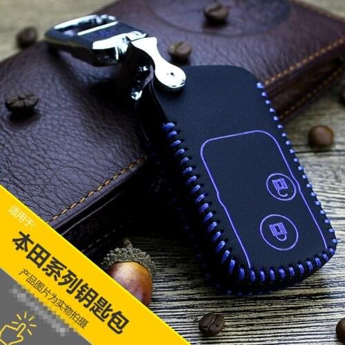 For honda crv 2012 2013 crosstour 2010 Genuine Leather Car Key bag for honda cr-v key Free shipping