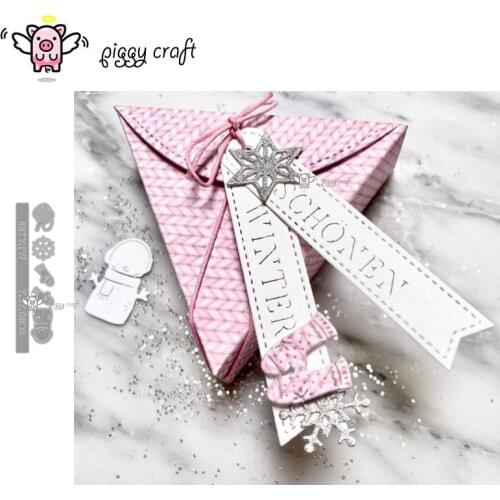 Piggy Craft metal cutting dies cut die mold Snowman glove letter kettle Scrapbook paper craft knife mould blade punch stencil