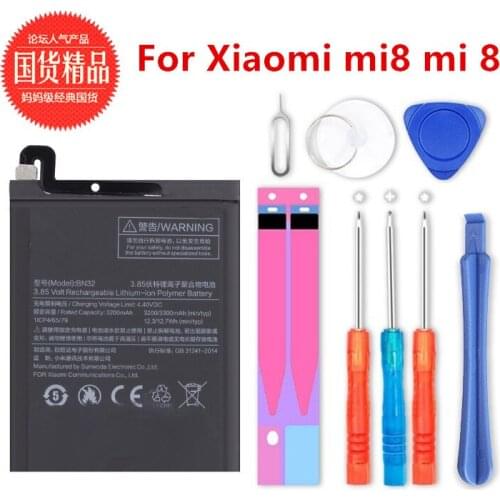 Top Brand 100% New 3300mAh BN32 Battery for Xiaomi MI 8 Batteries + free tools