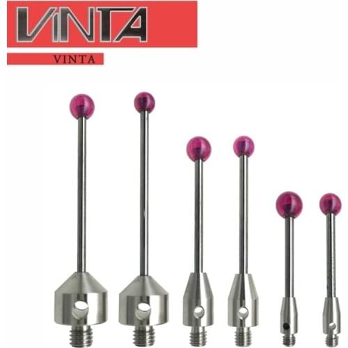 Three-coordinate measuring needle M4 thread 1 2 3 4 5 6mm CNC Needle Ruby ball probe Lever Thread Tungsten steel measurement CMM