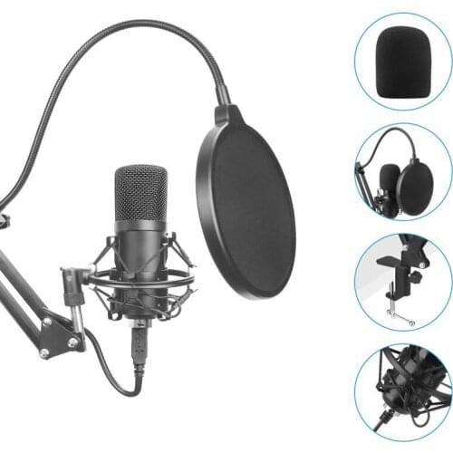 USB Computer Microphone Set 192KHZ / 24Bit High Sampling Rate Professional Podcast Condenser Microphone For PC Karaoke YouTube