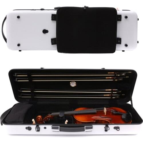 Yinfente White Advanced 4/4 Violin Hard Case Carbon Composite High strength
