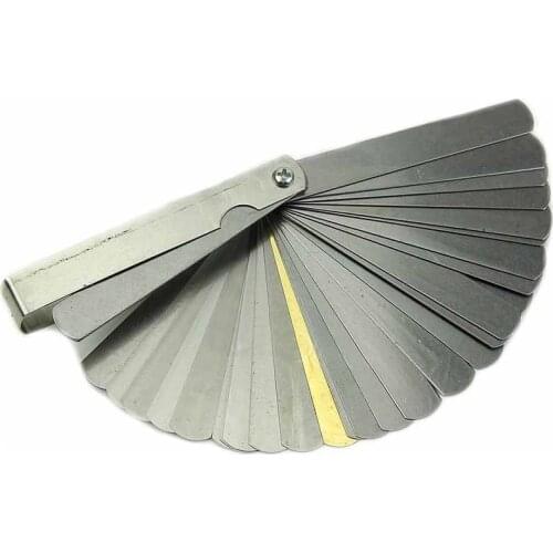 0.04-0.88mm Thickness Gage 32 Blades Set Gap Rangefinder Valve Feeler Gauge Metric Gap Filler for Measurment Tool Angle Ruler