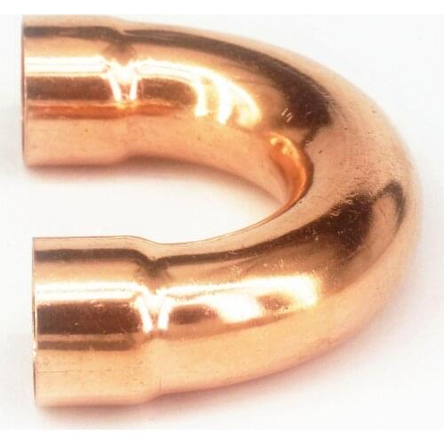 1" Inner Diameter 25.4x1x76mm 180 Degree Return Elbow Copper End Feed Welding Pipe Adapter Air Condtioner Refrigerator