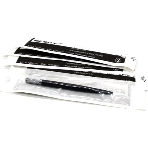 KZBOY 10PCS/Lot New Arrival Microblading Eyebrow Tattoo Manual Pen for Semi Permanent Makeup 3D Eyebrow Microblading Handle