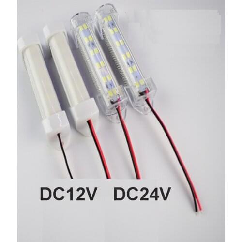 100PCS LED Bar Light 12V 24V 12LED 9CM Cabinet Car Truck LED Hard Strip Double Row for Showcase Machine Board Factory Equipment