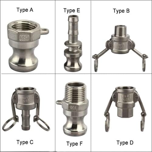 316 Stainless Steel 1/2" Camlock Quick Disconnect Cam & Groove Fitting Homebrew Beer Pump Pipe Fitting