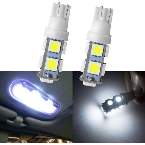 4X T10 W5W 5050 White 9LED Car 194 168 192 W5W DC 12V Light Auto Mobile Bulb Lamp Wedge Parking Light Backup Lights Corner Light