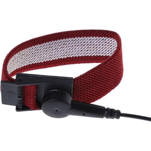 Anti-Static Wrist Strap Discharge Band Adjustable Bracelet Grounding Wire Alligator Clip Wristband