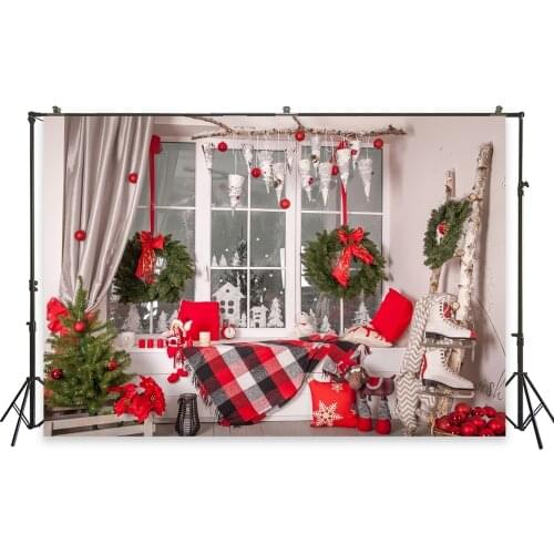 HUAYI Photography Backdrops Christmas Photo Background Christmas Xmas Family Party Decor Banner Studio Photobooth BackdropXT6313