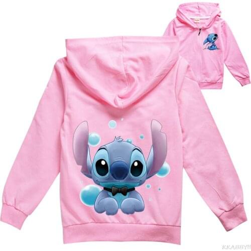 STITCH Kids jacket Boys Coats Spring Cotton Zipper Jacket Childrens Soft Outerwear Baby Boys Outdoor Sports clothest