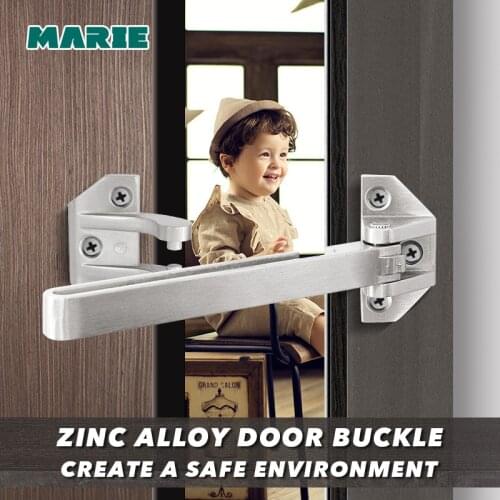 DG002 Door Security Guard Zinc Alloy Swing Bar Lock Brushed Finish Door Bolts Door Safety Chain Home Hotel