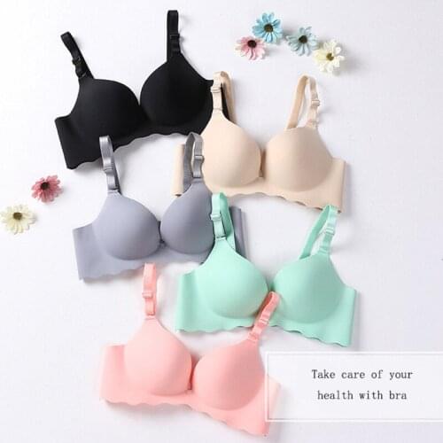 Girl Bralette Fashion Crop Top Sexy Bras for Women Push Up Lingerie Seamless Bra Wire Free Brassiere Female One Piece Underwear