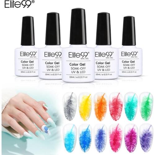 Elite99 10ml Flower Blooming Gel Nail Polish Soak Off Blossom Effect UV Gel Polish Snowflakes Liquid Nail Art Lacquer Enamel