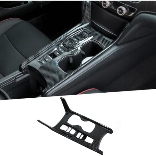 For 10th Honda Accord 2017 2018 Hybrid Carbon Fiber Style Inner Gear Shift Box Panel Holder Cover