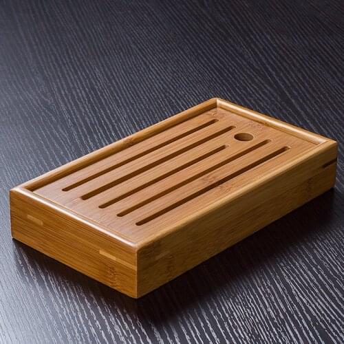 [GRANDNESS] Slatted Box * Tea Serving Bamboo Tray 22*12*3.8cm Kung Fu Tea Portable Small Bamboo Tea Tray