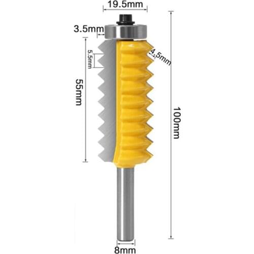 8mm Shank Finger Joint Glue Milling Cutter Raised panel V joint Router Bits for Wood Tenon Woodwork Cone Tenoning Bit C08-247
