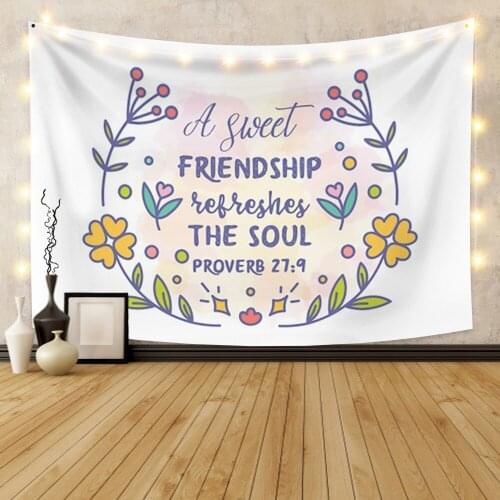 Creative Personality Text Design Wall-mounted Tapestry Dormitory Family Bedroom Life Photography Decorative Tapestry