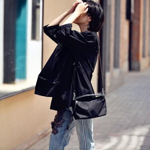 MICOCO D7726C Fashionic and contracted design canvas spell leather feeling 100 carry a shoulder packet