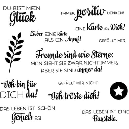 German stamp Clear Stamp for Scrapbooking Transparent Silicone Rubber DIY Photo Album Decor A158