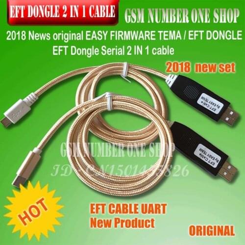 2019 News original EASY FIRMWARE TEMA / EFT DONGLE EFT Dongle Serial 2 IN 1 cable Free shipping
