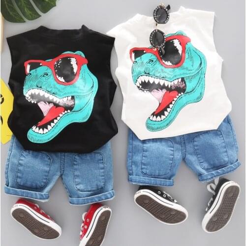 Baby Boys Clothing Brand Cartoon Suit Summer Childrens Clothing T-shirt + Pants Suit Star Printed Clothing Newborn Sports Suit