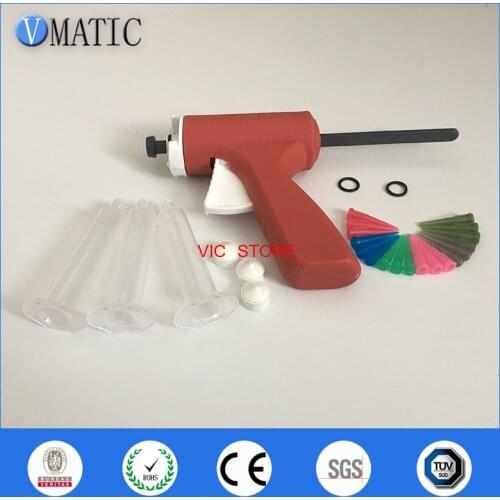 Free Shipping 10 Ml 10 Cc Plastic Glue Dispensing Syringe Caulking Gun With Needles