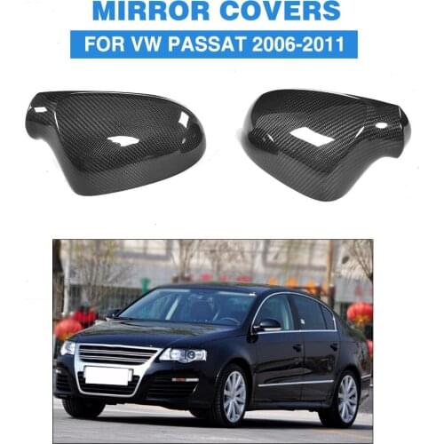 Carbon Fiber full replacement Type Side Mirror Covers for Volkswagen VW Passat R36 2006-2011 without side lane assist hole