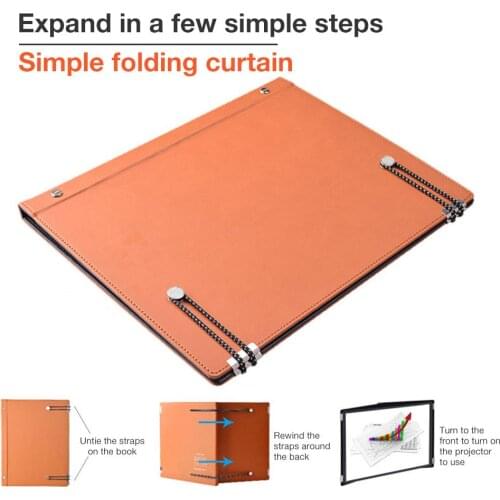 Portable Folding Business Projection Screen PVC Fabric 20 Inch Business Projector Screen 4:3 Mini For Indoor Outdoor