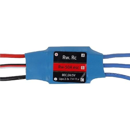 Rw.rc 2-3s 2-6s Brushless ESC10A15A30A 40A 50A 80A 125A 200A Electronic Stability Controllor For Multi-Axis Fixed Wing/HELI/Duct