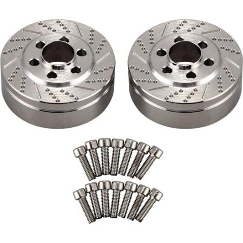 Stainless Steel Silver Brake Disc Weights for 2.2 Inch Wheel Traxxas TRX4 TRX6 Axial SCX10 AXI03007 1/10 RC Crawler