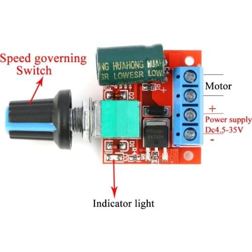 PWM DC Motor Module Switch Control LED Dimmer Motor Speed Controller Module Adjustable Speed Regulator