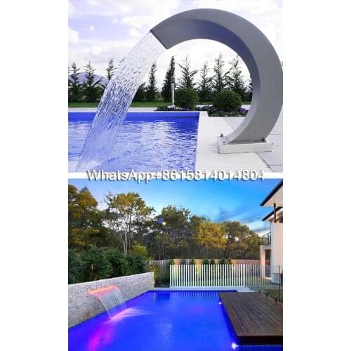 Swimming pool Water curtain waterfall/Swimming pool equipment/Water feature sprinkler 304 stainless steel mirrored waterfall