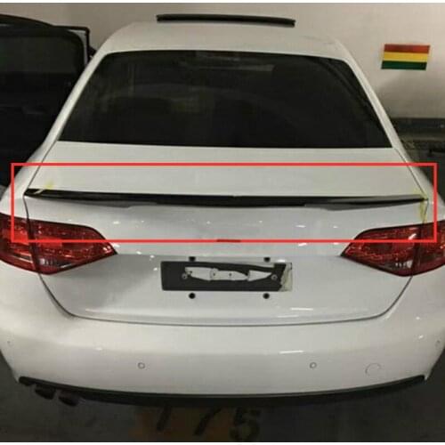 For Audi A4 high quality 2009-2012 ABS Plastic Unpainted Color Rear Spoiler Wing Trunk Lid Cover Car Styling