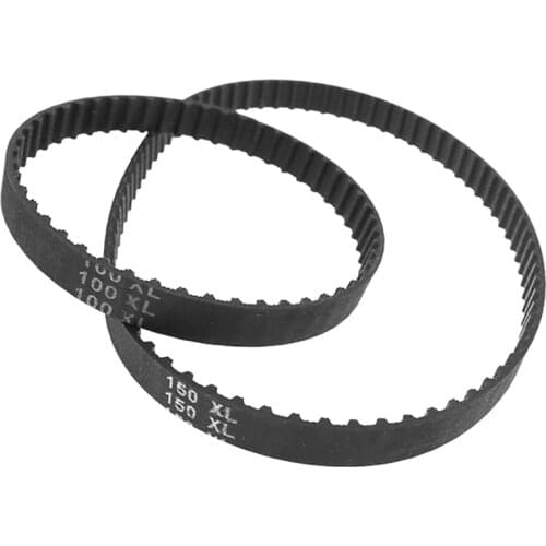 XL Black Rubber Timing Belt Closed Loop 10mm Width Synchronous Wheel Timing Belt Pitch 5.08mm Drive Belt 1/3/5 pcs