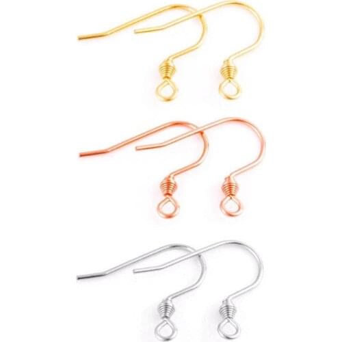 50 pcs DIY Findings Earrings Clasps Hooks Fittings Jewelry Making Accessories Stainless Steel Fish Hook Earring Earwire Jewelry