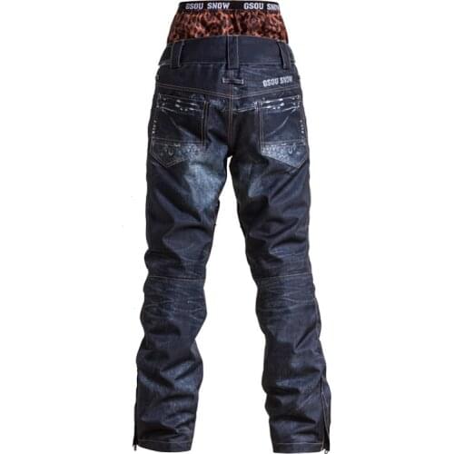 GSOU SNOW Ski Pants Women Snowboard Pants Winter Ski Trousers Waterproof Windproof Female Outdoor Skiing Snowboarding Skiwear