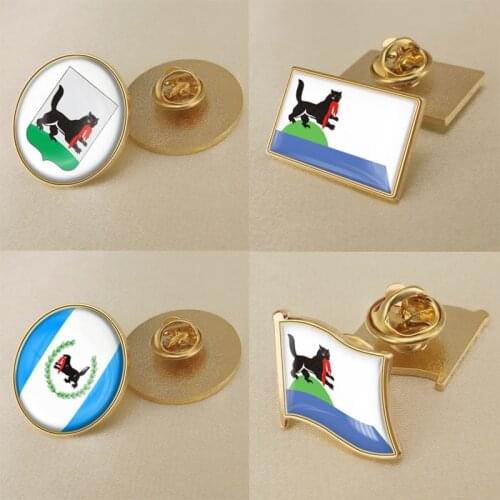 Coat of arms of Irkutsk Oblast Flag Lapel Pins/Broochs/Badges