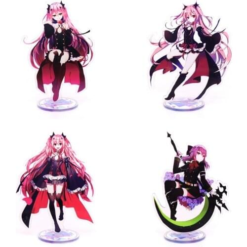 1pcs Seraph of the end Cartoon Anime Krul Tepes Printed Acrylic Stand Figure Cosplay Prop Desk Decor for Boy Girl Gift Hot
