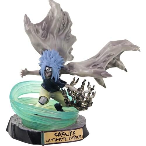 20cm Anime Naruto Shippuden Sasuke Uchiha Chidori PVC Action Figure Collectible Model Toy Figurine