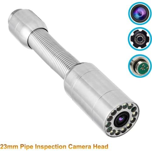 23MM Stainless Steel Waterproof Pipe Inspection System HD 1000TVL Used for Sewer Pipeline Borehole Endoscope Camera Head